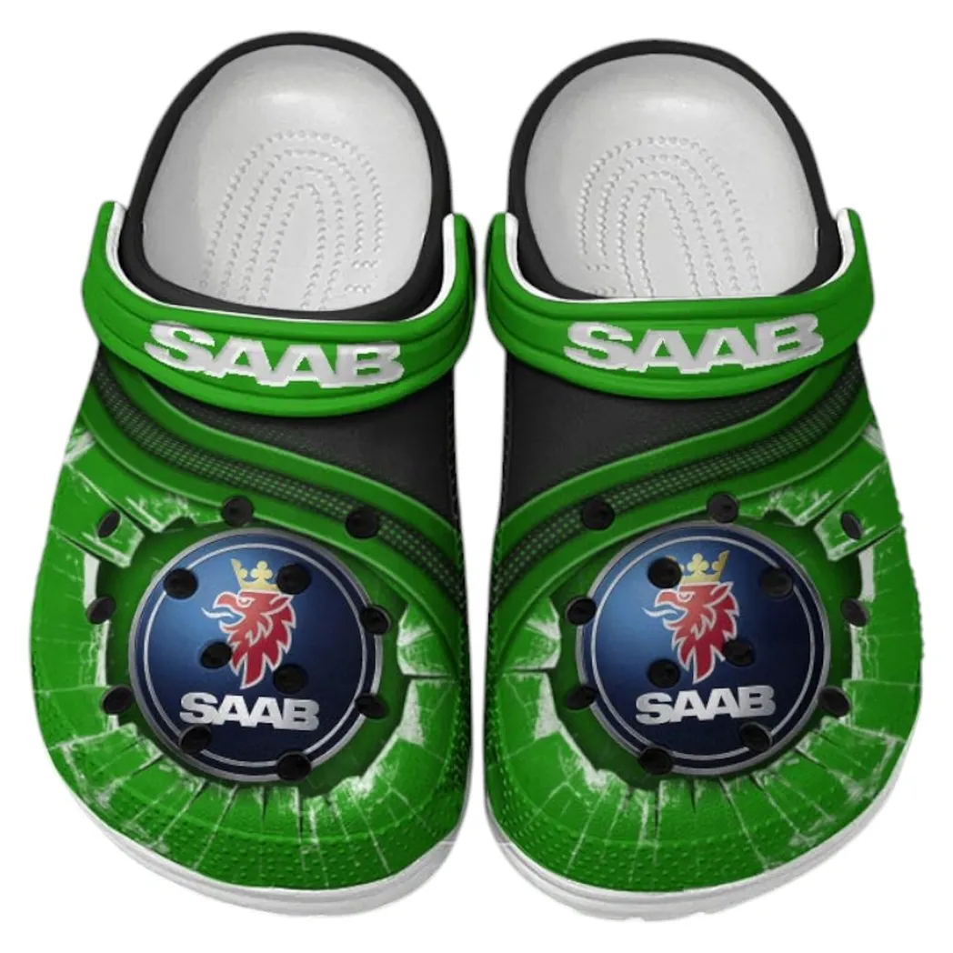 Saab Crocs Clogs Men Women, Gift For Saab Fan CAR188032025169 - Green