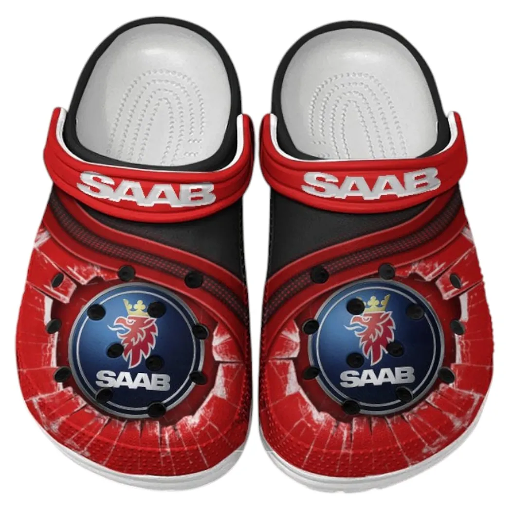 Saab Crocs Clogs Men Women, Gift For Saab Fan CAR188032025169 - Red