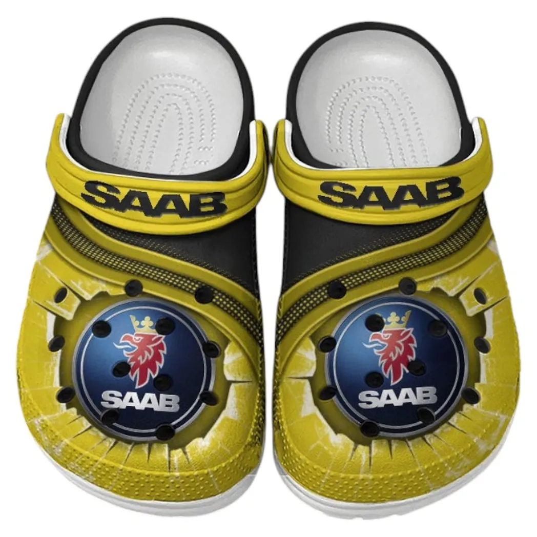 Saab Crocs Clogs Men Women, Gift For Saab Fan CAR188032025169 - Yellow