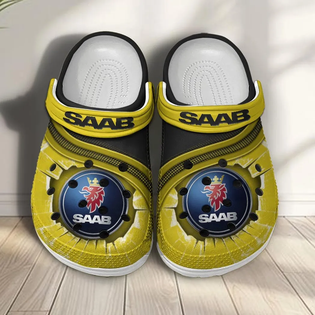 saab crocs clogs men women gift for saab fan car188032025169 yellow