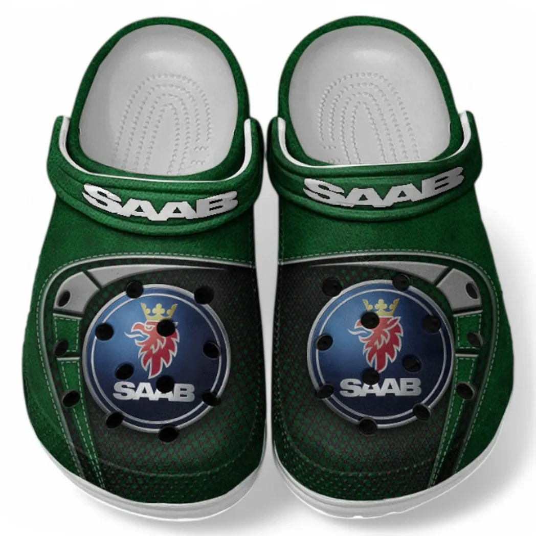 Saab Crocs Sandals For Men Women, Gift For Saab Fan CAR177031425567 - Green