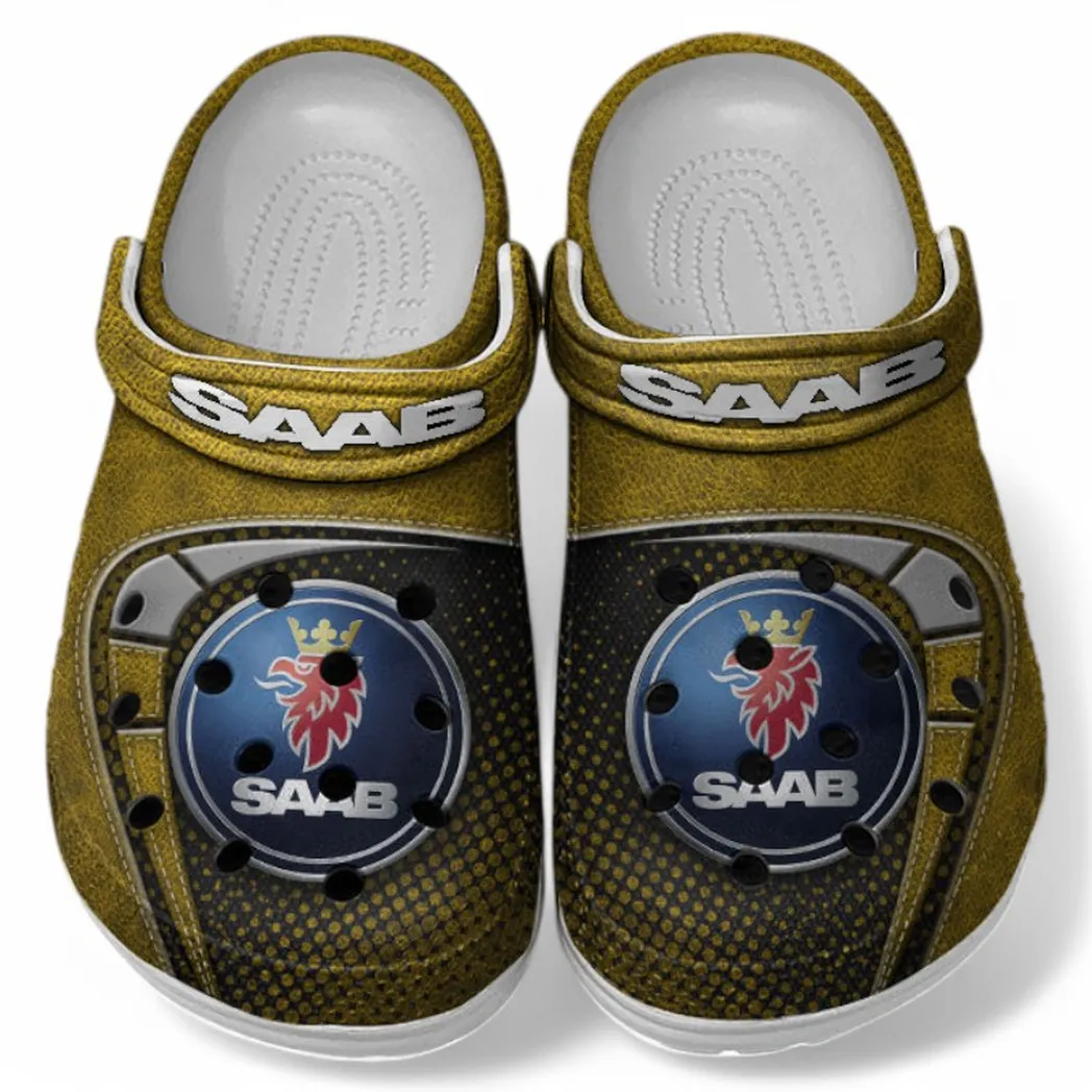 Saab Crocs Sandals For Men Women, Gift For Saab Fan CAR177031425567 - Yellow