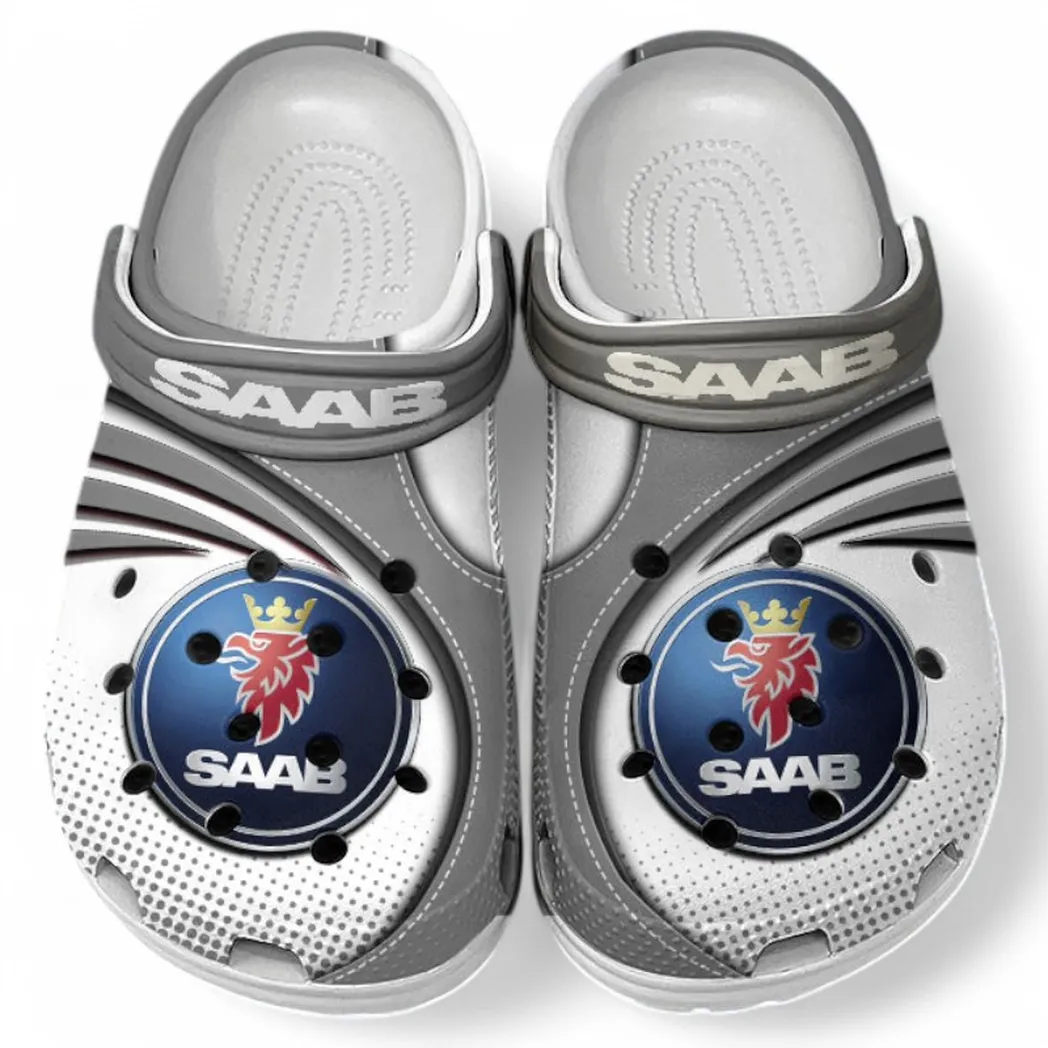 Saab Crocs Sandals For Men Women, Gift For Saab Fan CAR181031525735 - Gray