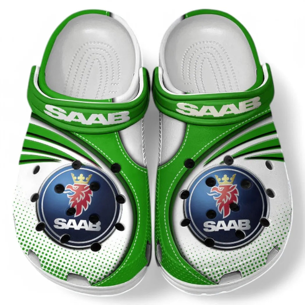 Saab Crocs Sandals For Men Women, Gift For Saab Fan CAR181031525735 - Green