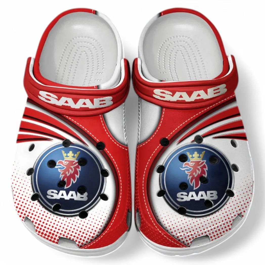 Saab Crocs Sandals For Men Women, Gift For Saab Fan CAR181031525735 - Red