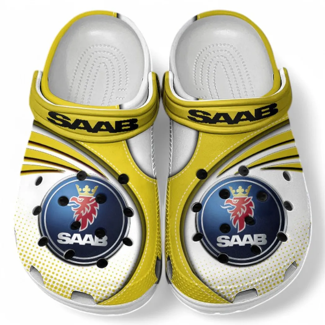 Saab Crocs Sandals For Men Women, Gift For Saab Fan CAR181031525735 - Yellow