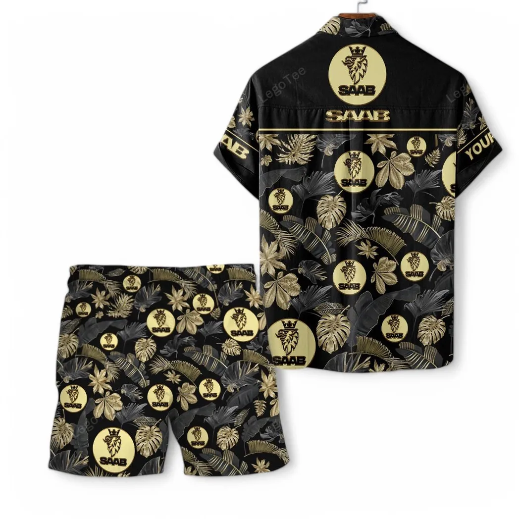 saab hawaiian shirt set for men gift for saab lovers gift for him husband boyfriend car139021125184 1 qjjfm