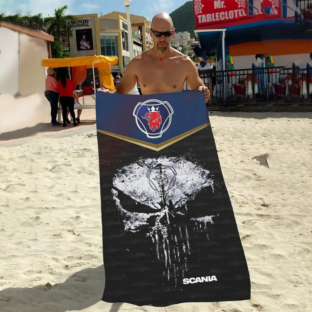 scania beach towel gift for scania lovers gift for him husband boyfriend car17302252559 oemps
