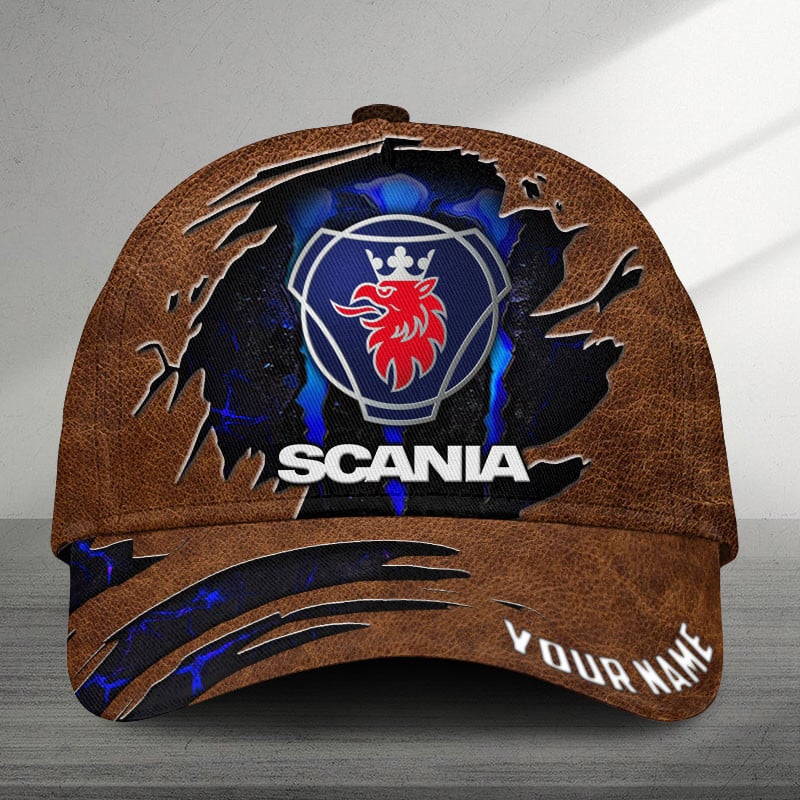Scania Cap All Over Print Baseball Cap For Scania Fan CAR371041925555 - Brown