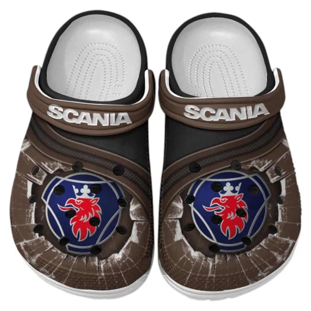 Scania Crocs Clogs Men Women, Gift For Scania Fan CAR188032025136 - Brown