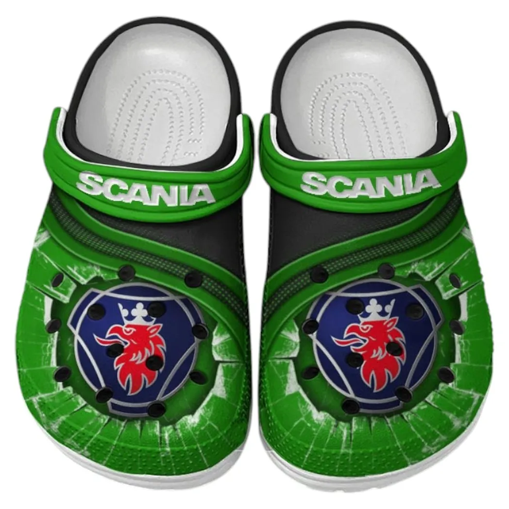 Scania Crocs Clogs Men Women, Gift For Scania Fan CAR188032025136 - Green