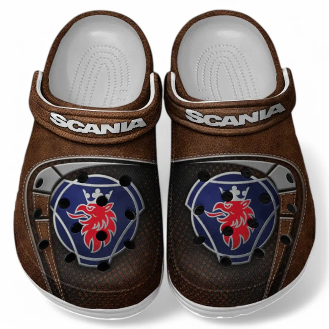Scania Crocs Sandals For Men Women, Gift For Scania Fan CAR177031425593 - Brown