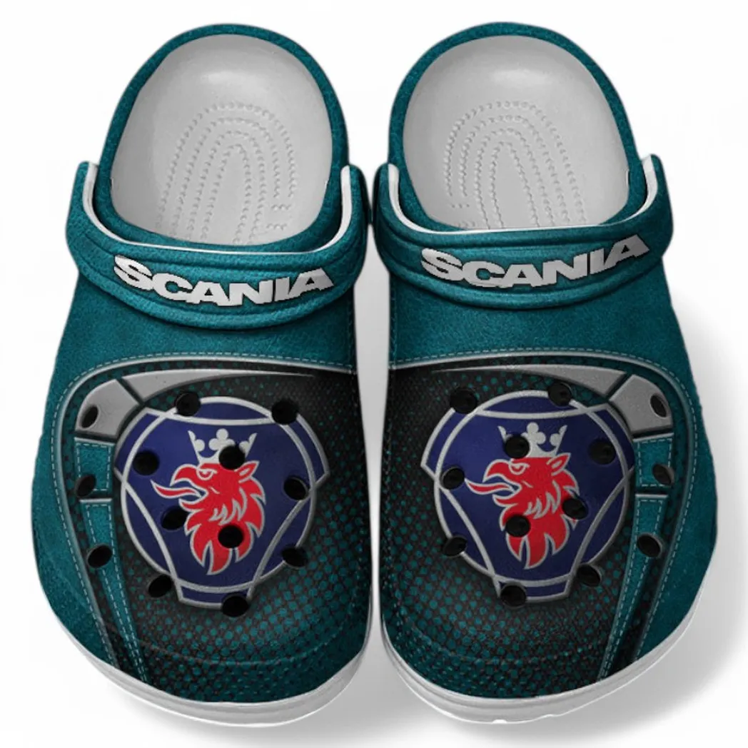 Scania Crocs Sandals For Men Women, Gift For Scania Fan CAR177031425593 - Cyan