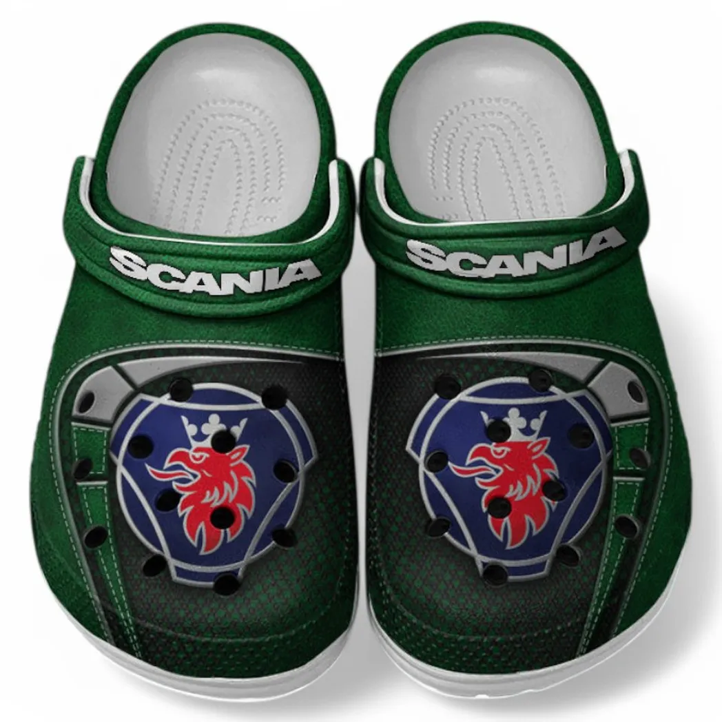 Scania Crocs Sandals For Men Women, Gift For Scania Fan CAR177031425593 - Green