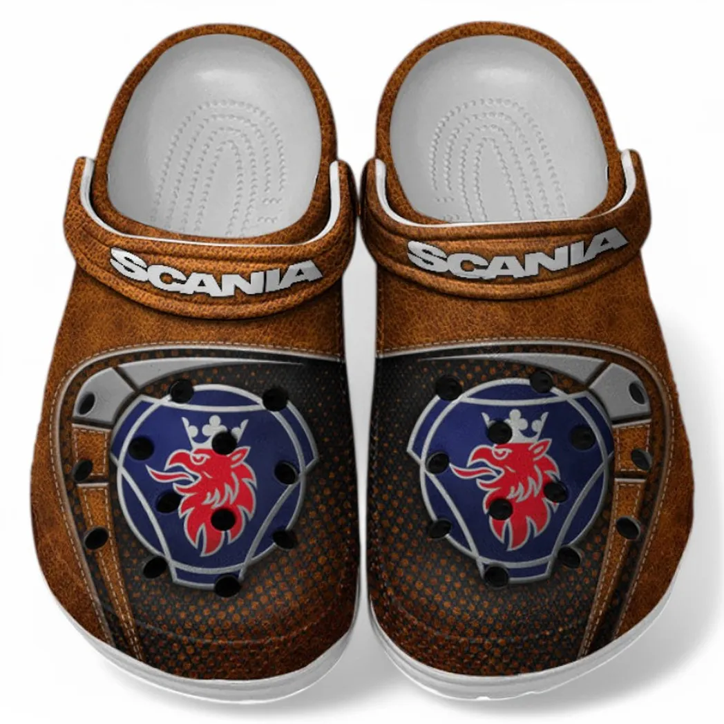 Scania Crocs Sandals For Men Women, Gift For Scania Fan CAR177031425593 - Orange