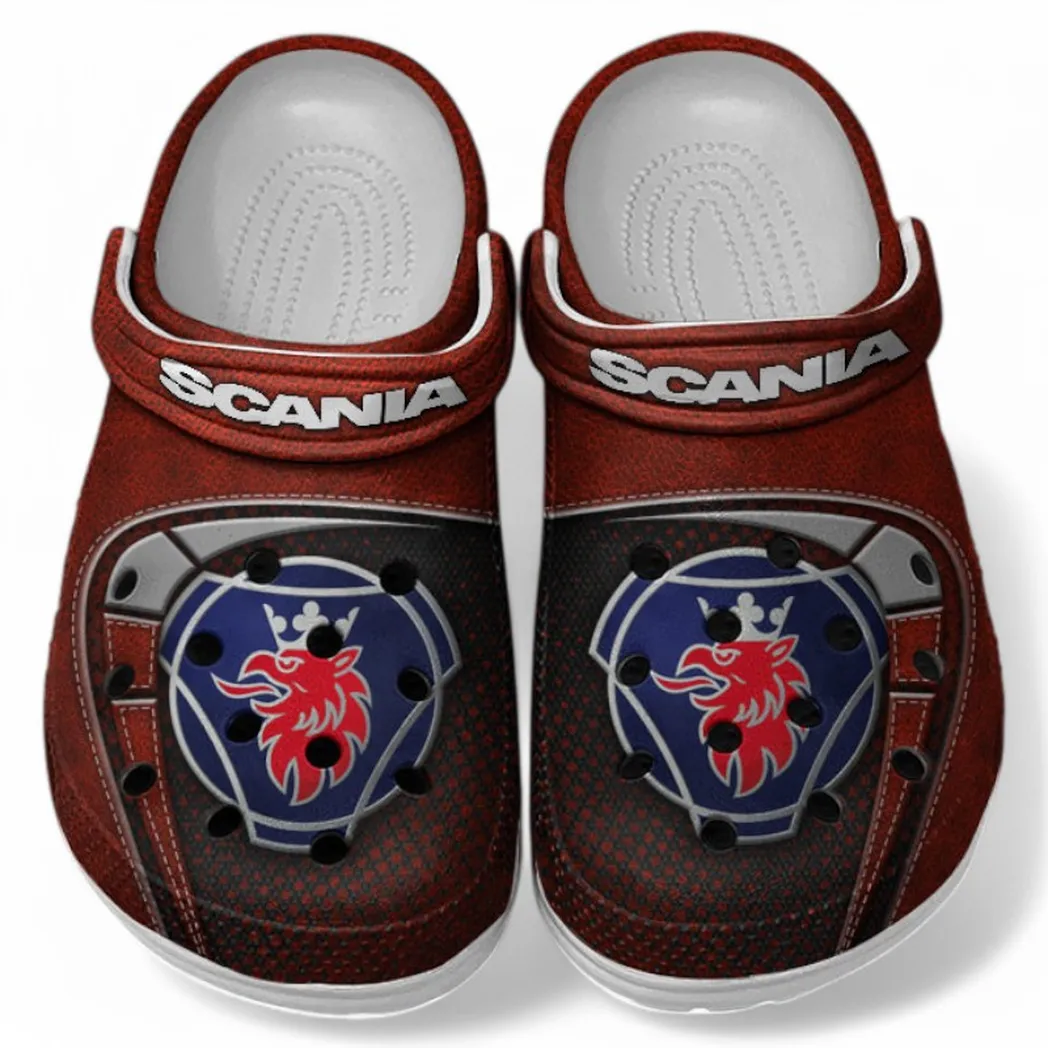 Scania Crocs Sandals For Men Women, Gift For Scania Fan CAR177031425593 - Red