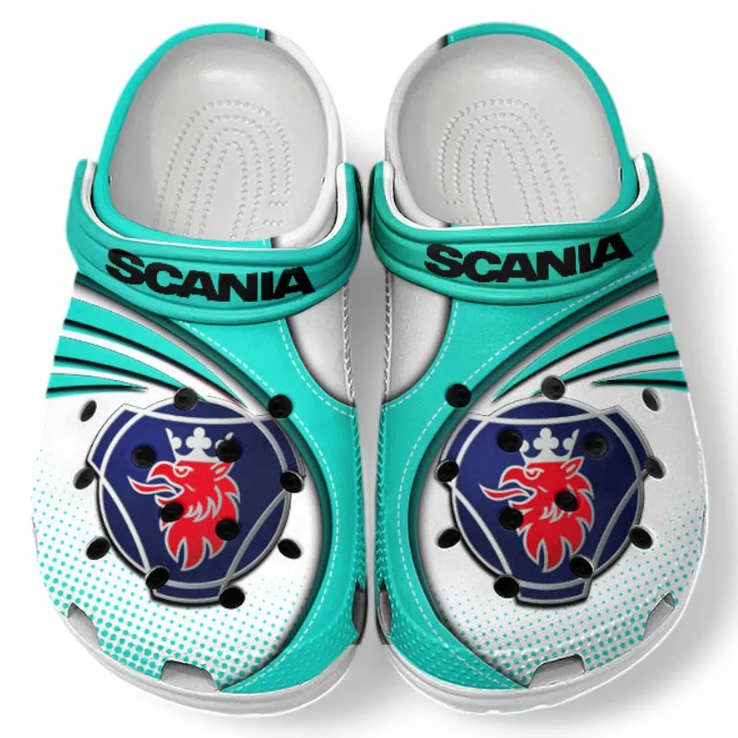 Scania Crocs Sandals For Men Women, Gift For Scania Fan CAR181031525728 - Cyan