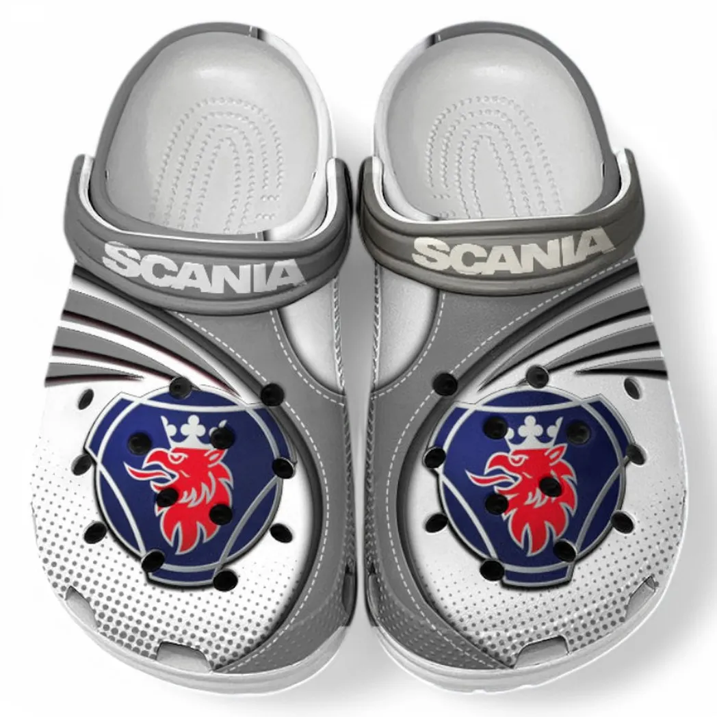 Scania Crocs Sandals For Men Women, Gift For Scania Fan CAR181031525728 - Gray
