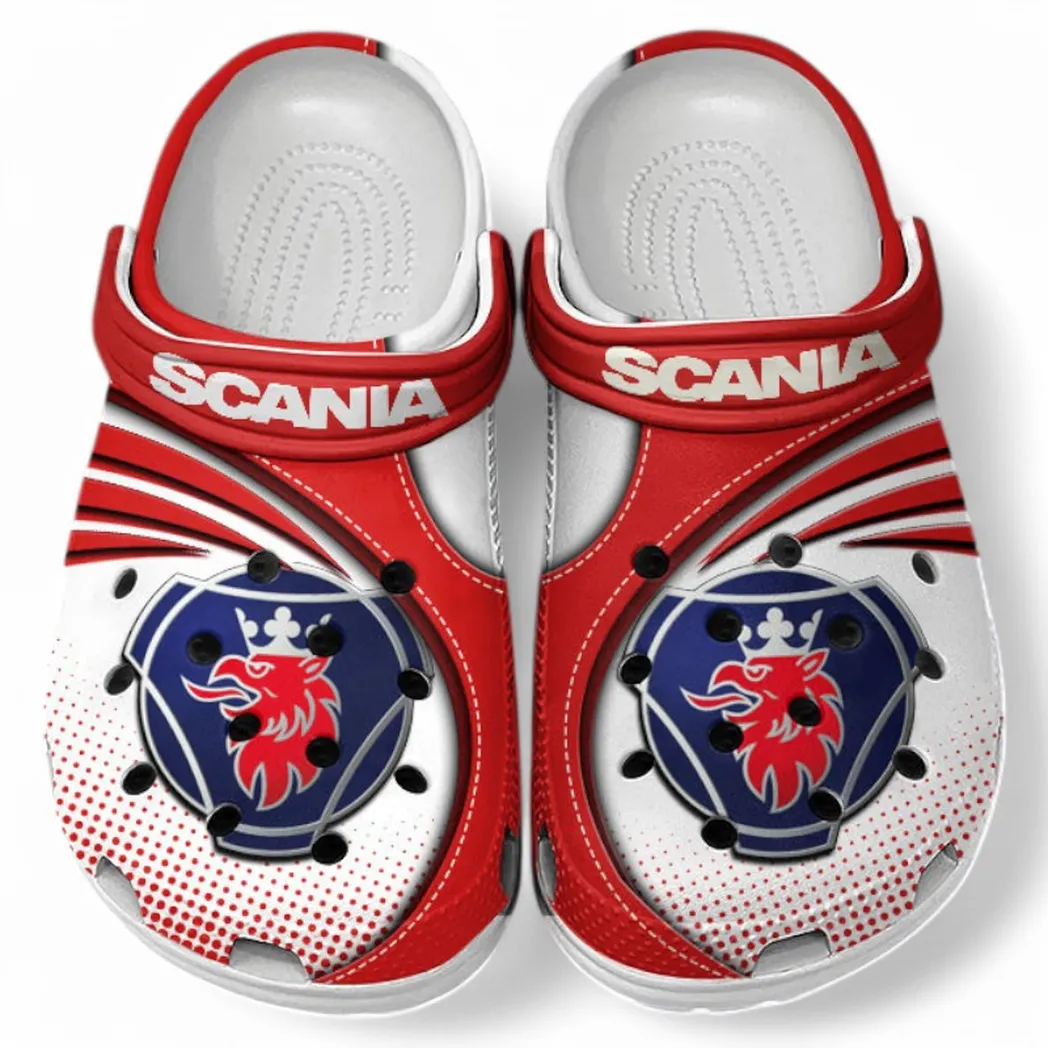 Scania Crocs Sandals For Men Women, Gift For Scania Fan CAR181031525728 - Red