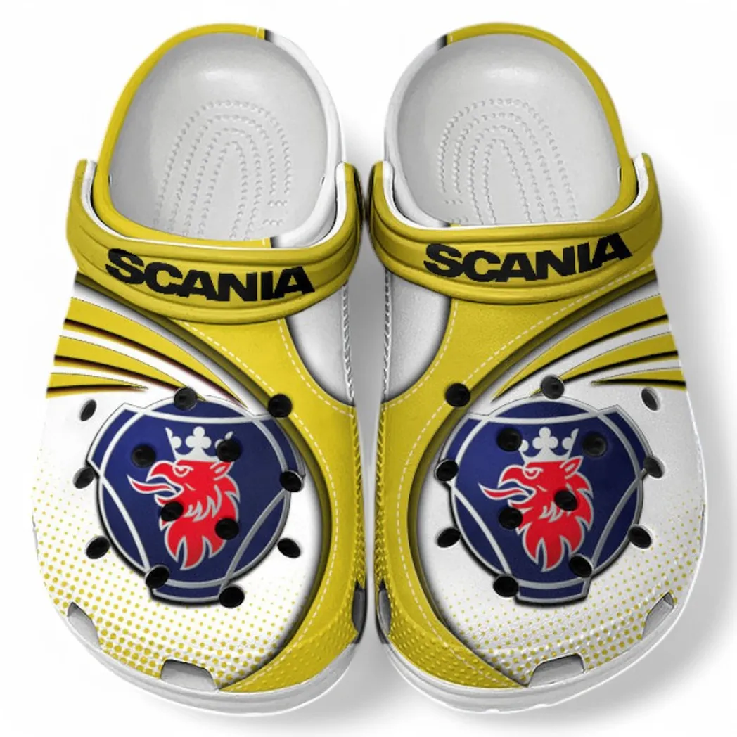 Scania Crocs Sandals For Men Women, Gift For Scania Fan CAR181031525728 - Yellow