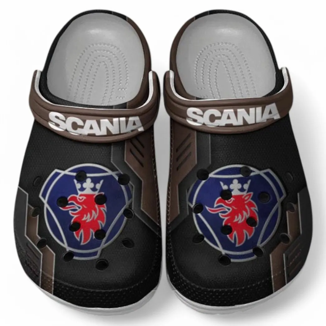 Scania Crocs Shoes, Clogs Men Women, Gift For Scania Fan CAR185031525235 - Brown