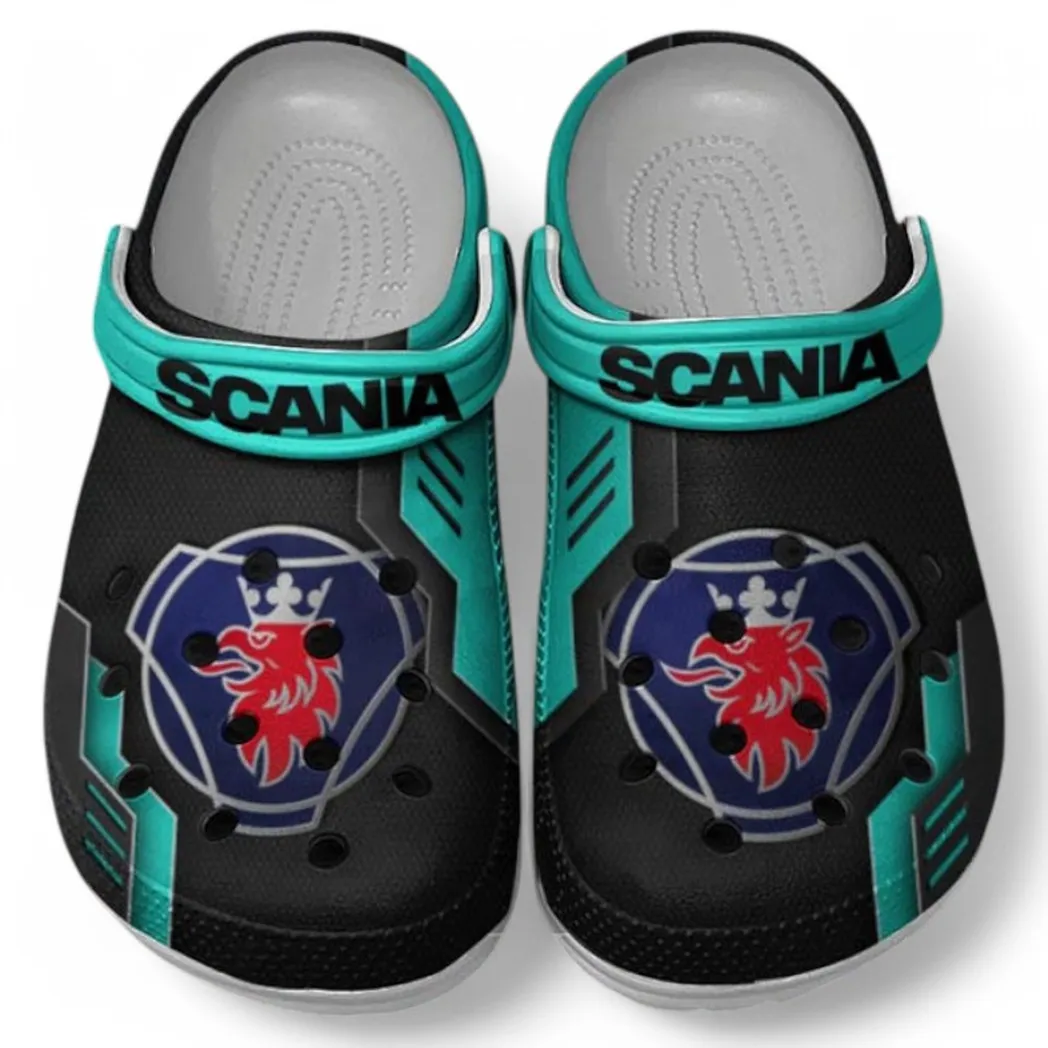Scania Crocs Shoes, Clogs Men Women, Gift For Scania Fan CAR185031525235 - Cyan