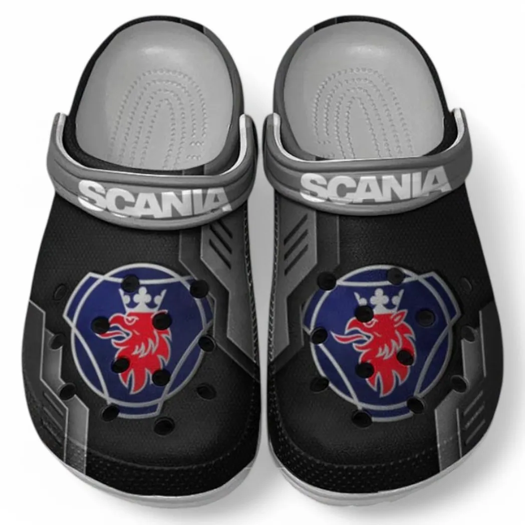 Scania Crocs Shoes, Clogs Men Women, Gift For Scania Fan CAR185031525235 - Gray