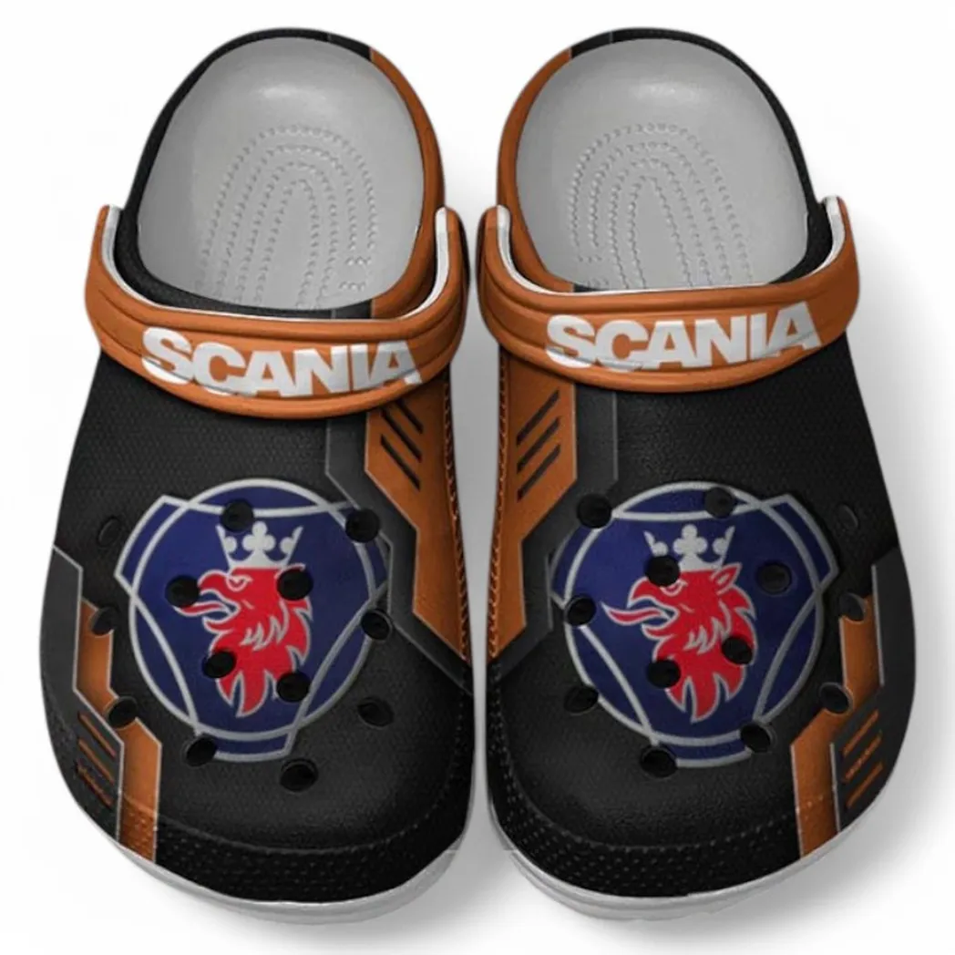 Scania Crocs Shoes, Clogs Men Women, Gift For Scania Fan CAR185031525235 - Orange