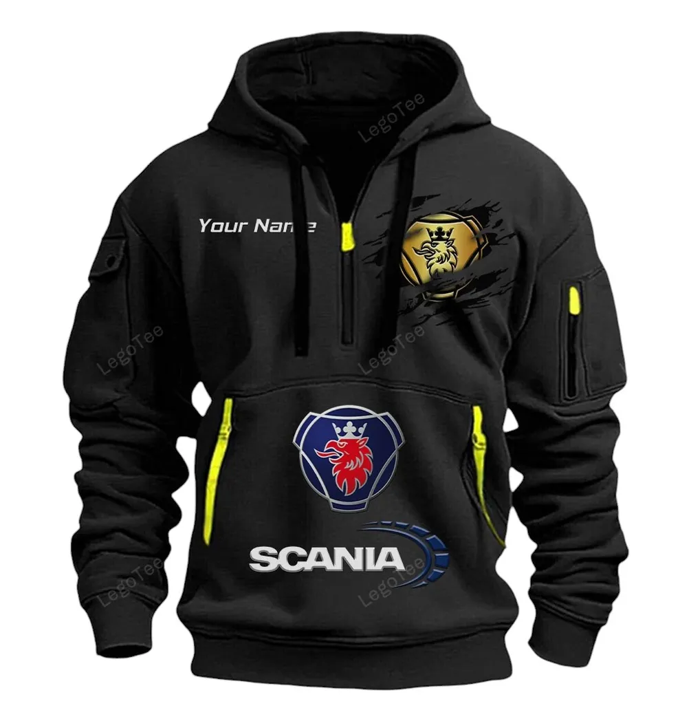 scania half zip hoodie car113021425836 best gift for him husband boyfriend black kb7cr