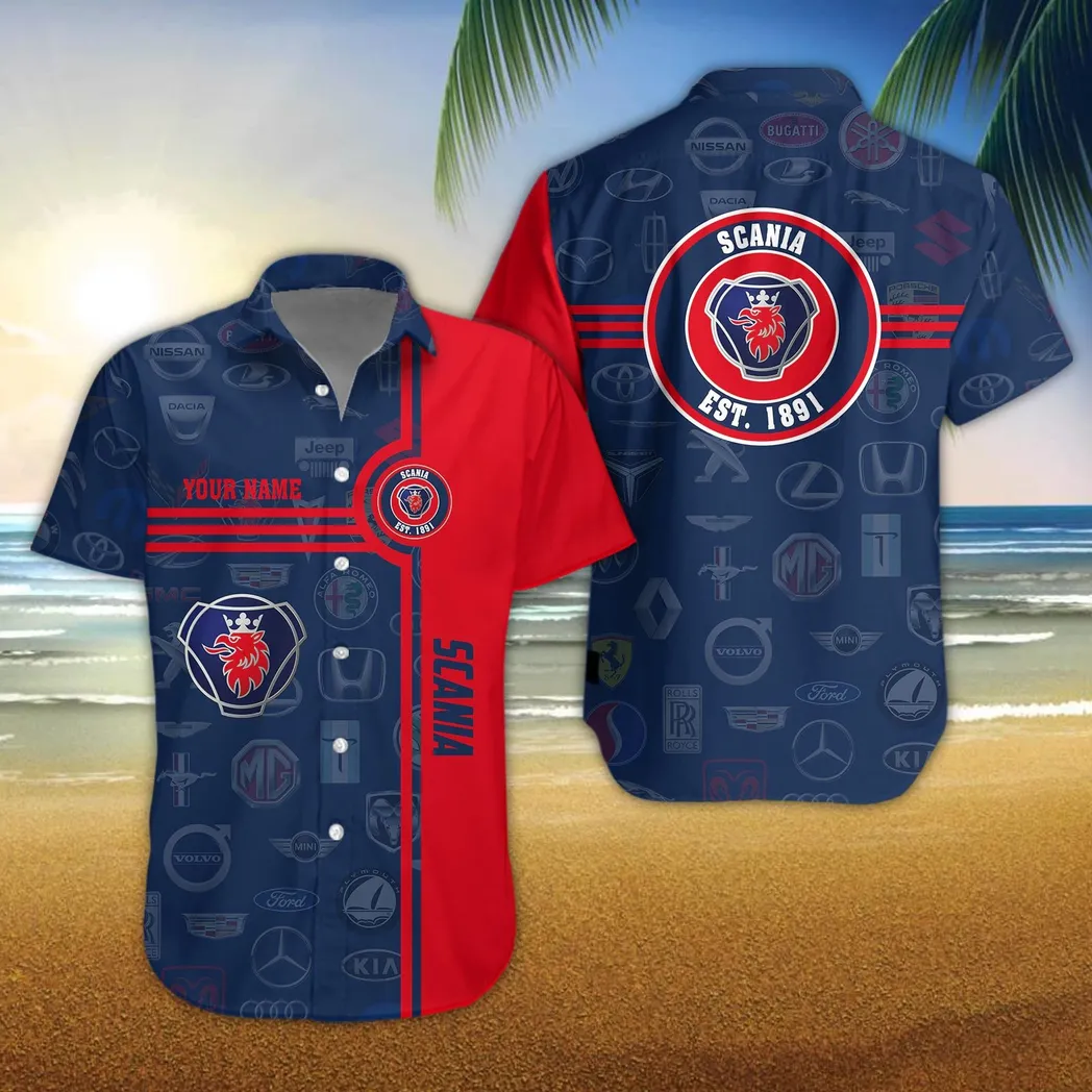 scania hawaiian shirt for men all logo gift for scania fan car174022525005 eh0b3