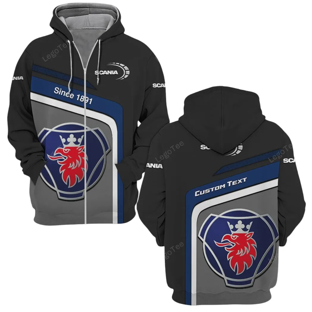 Scania Zipper Hoodie, Gift For Scania Lovers, Gift For Him, Husband, Boyfriend CAR11103032566