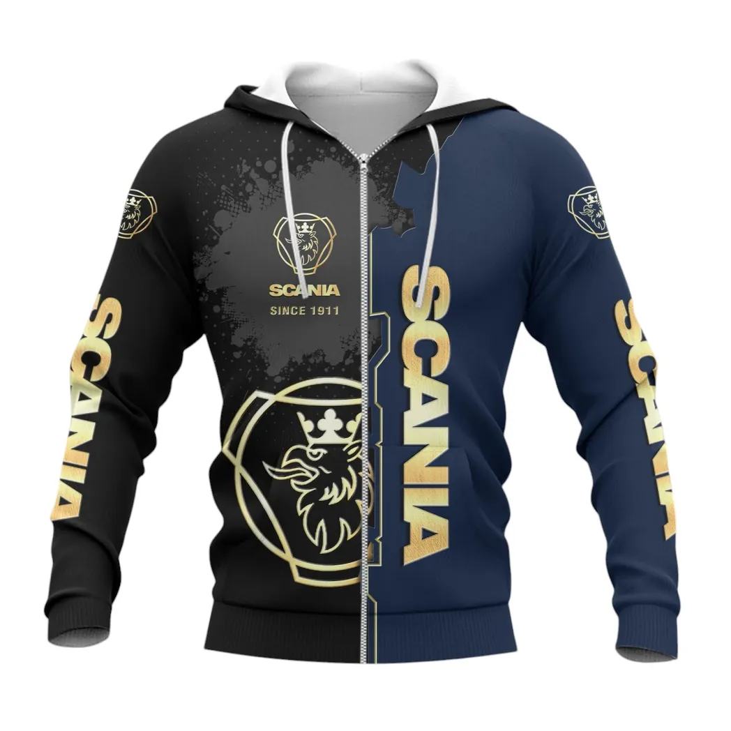 Scania Zipper Hoodie, Gift For Scania Lovers, Gift For Him, Husband, Boyfriend CAR44021725081-3