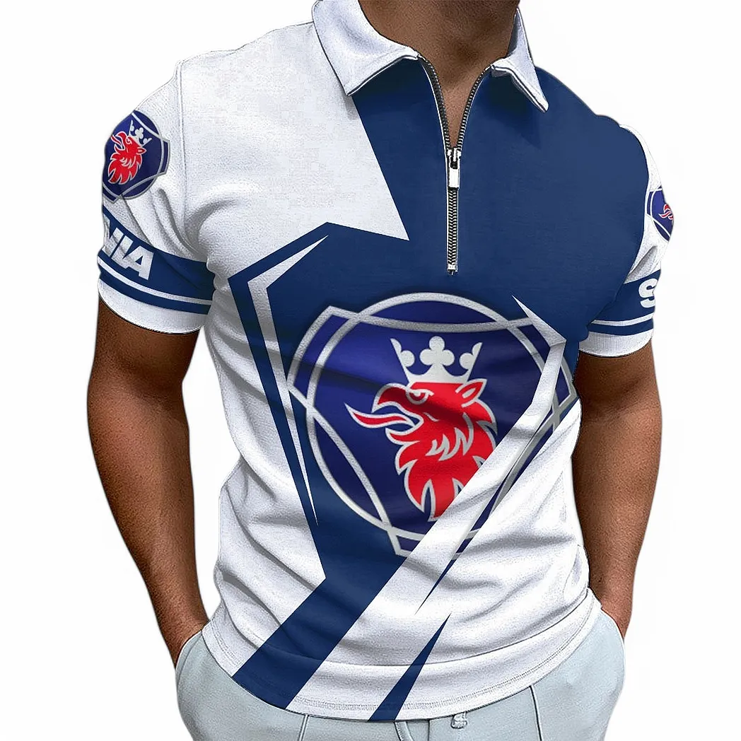 scania zipper polo shirt for men gift for scania fan car68022125907 zyzkd