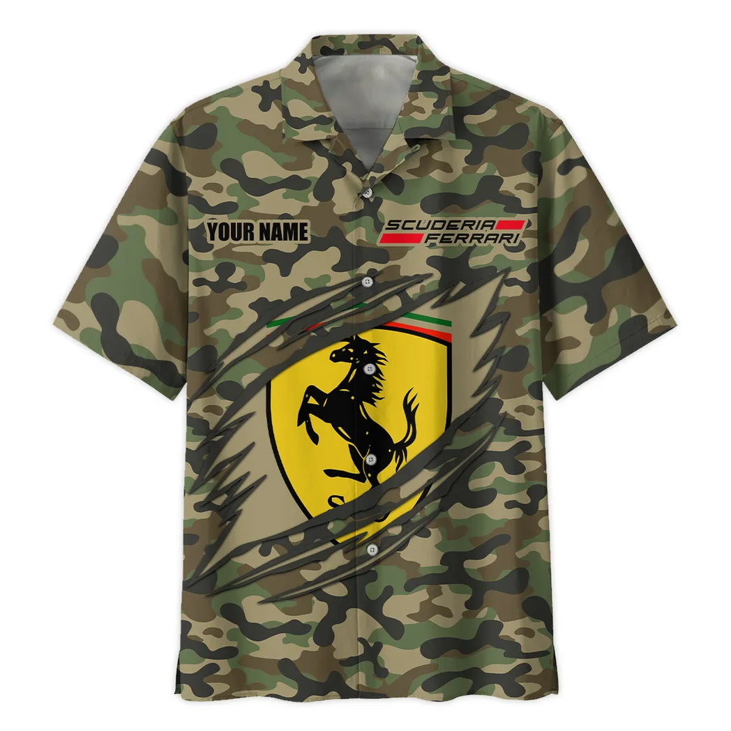 scuderia ferrari f1 hawaiian shirt style camo oversized hawaiian car210040825752 anfhw
