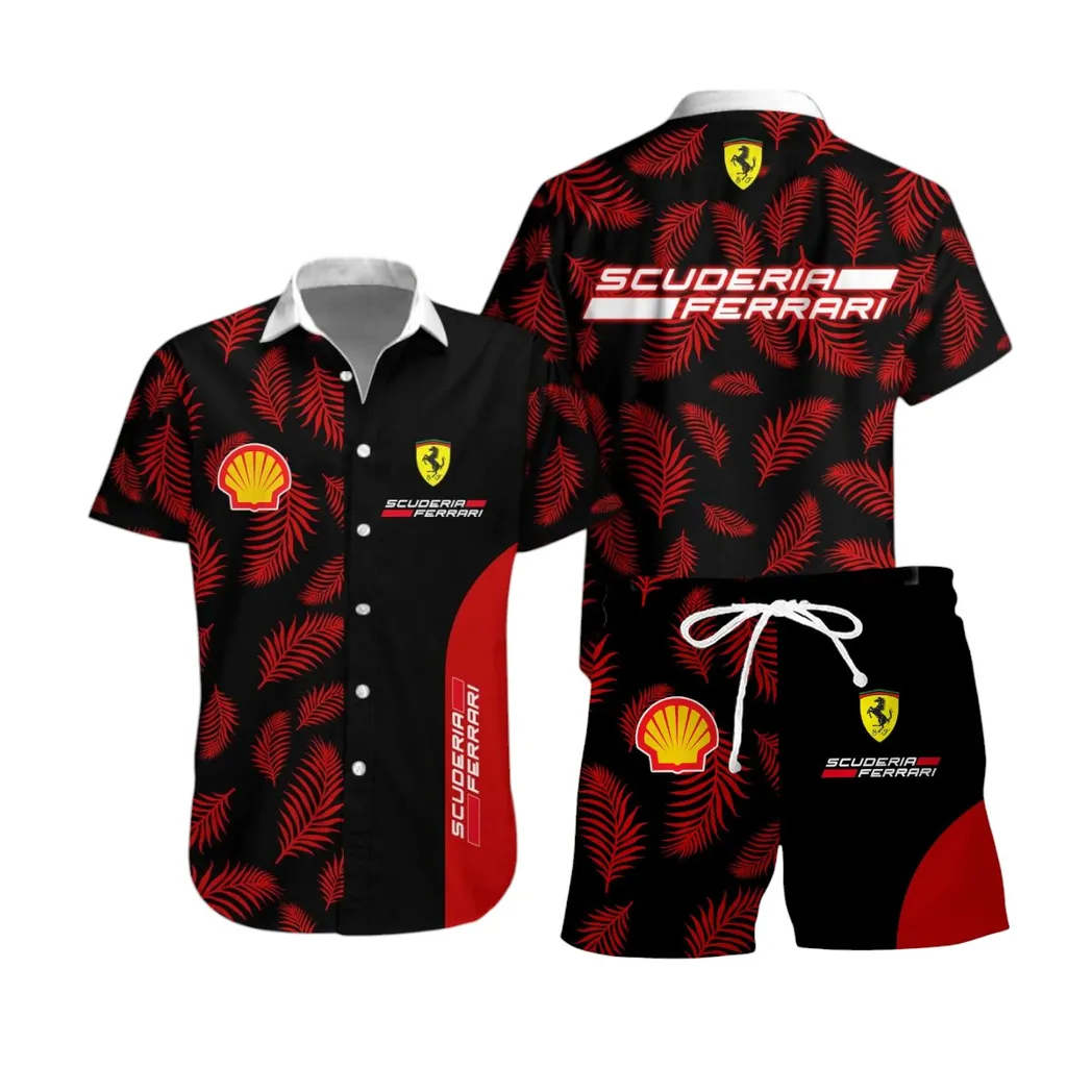 scuderia ferrari hawaiian set for men all over print hawaiian set scuderia ferrari car40304082500