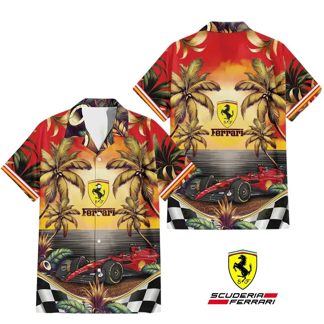 scuderia ferrari hawaiian shirt all over print hawaiian shirt scuderia ferrari car40804082502