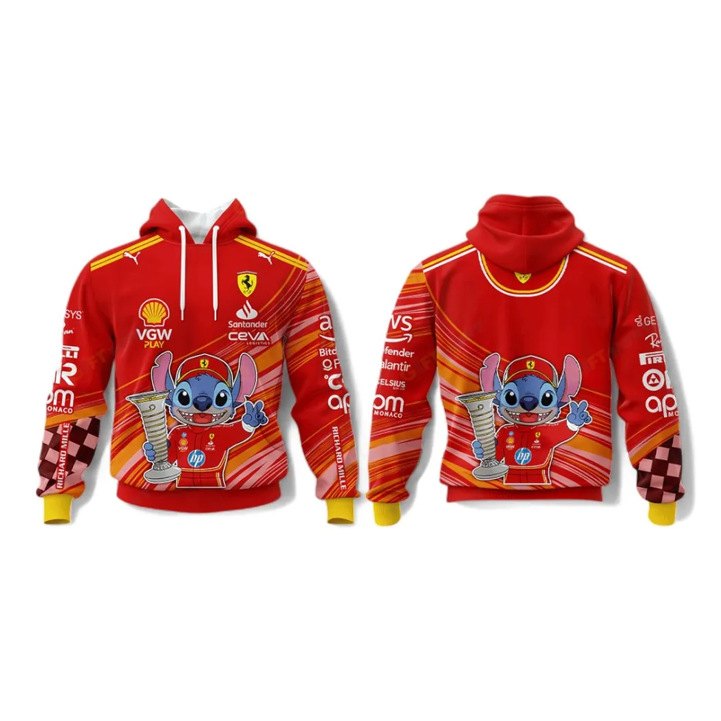 Scuderia Ferrari Hoodie, All Over Print Hoodie Scuderia Ferrari CAR40904112505