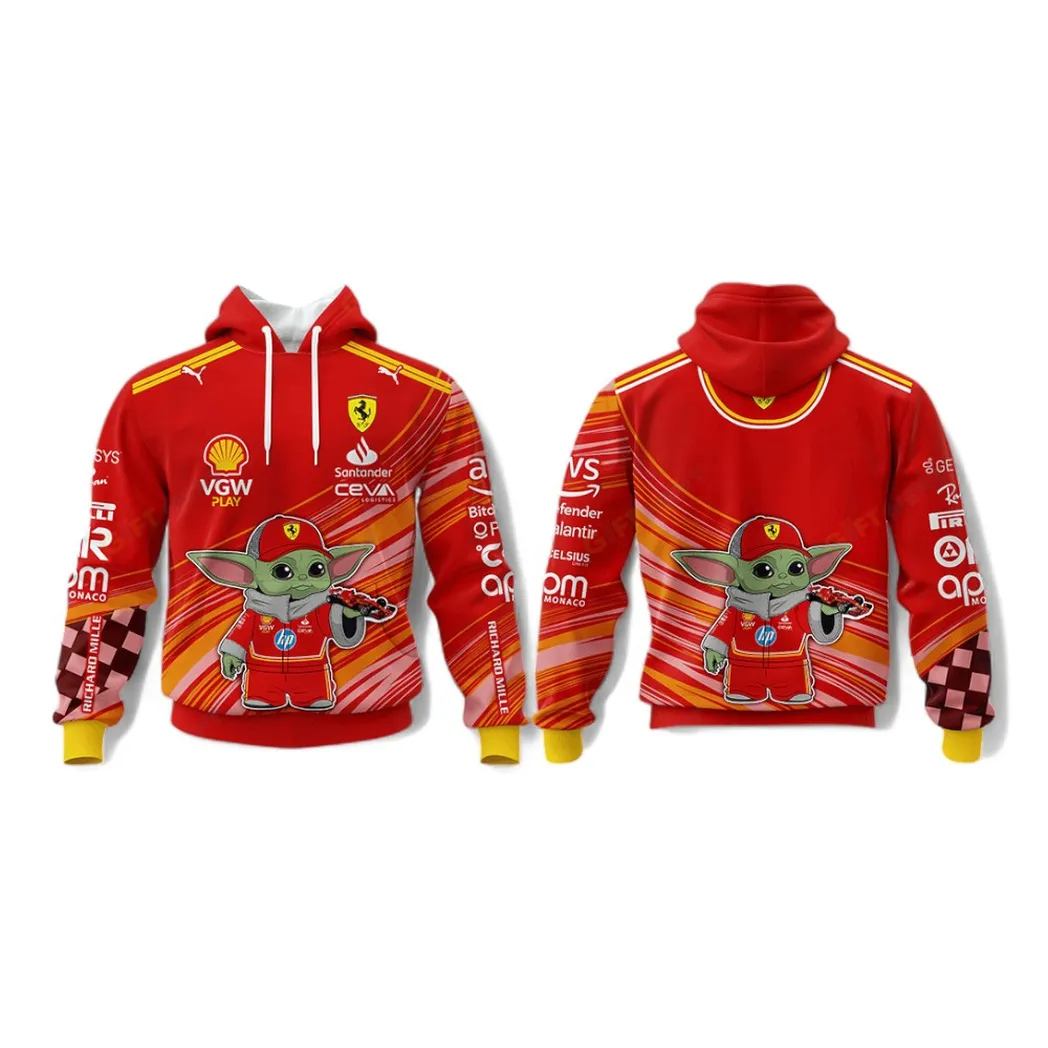 Scuderia Ferrari Hoodie, All Over Print Hoodie Scuderia Ferrari CAR41104112500