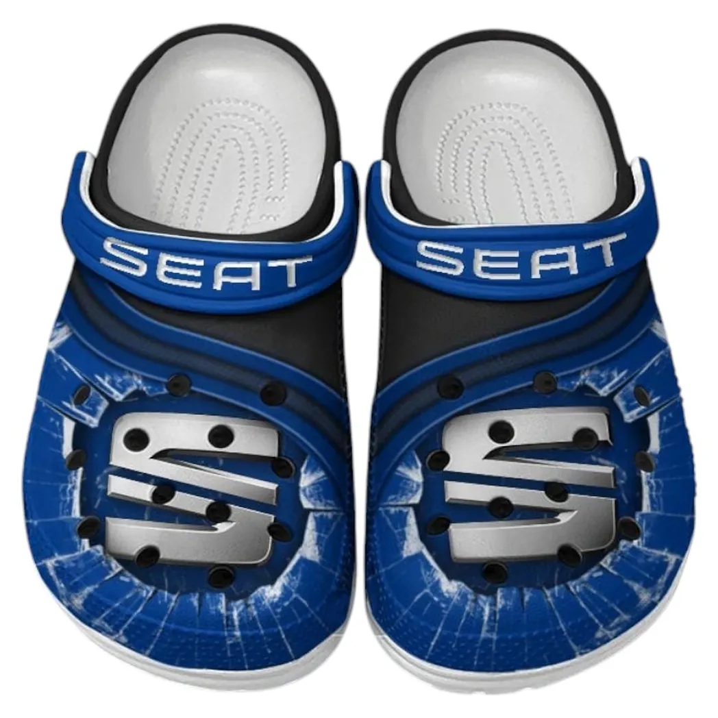 Seat Crocs Clogs Men Women, Gift For Seat Fan CAR188032025186 - Blue
