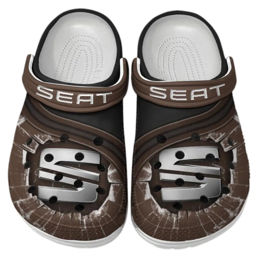 Seat Crocs Clogs Men Women, Gift For Seat Fan CAR188032025186 - Brown