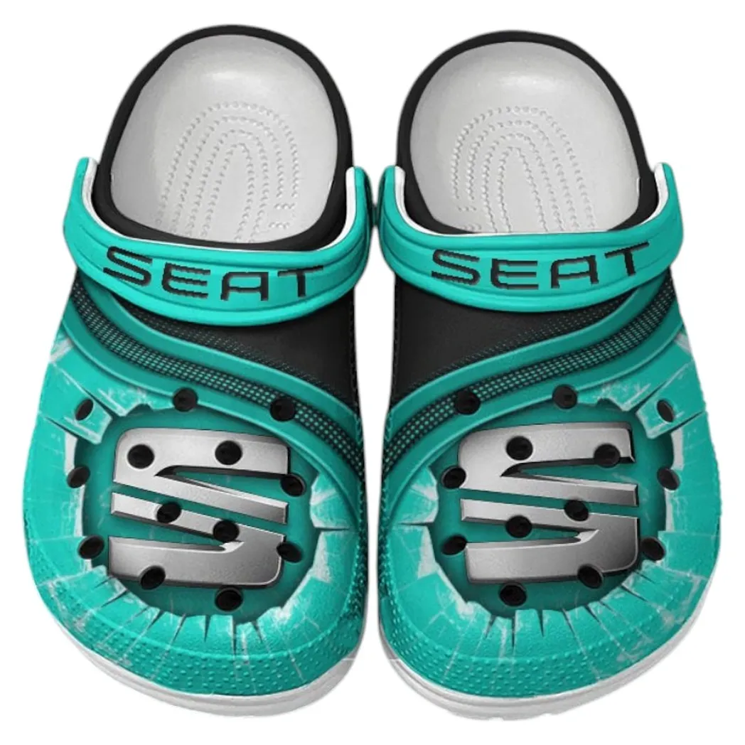 Seat Crocs Clogs Men Women, Gift For Seat Fan CAR188032025186 - Cyan