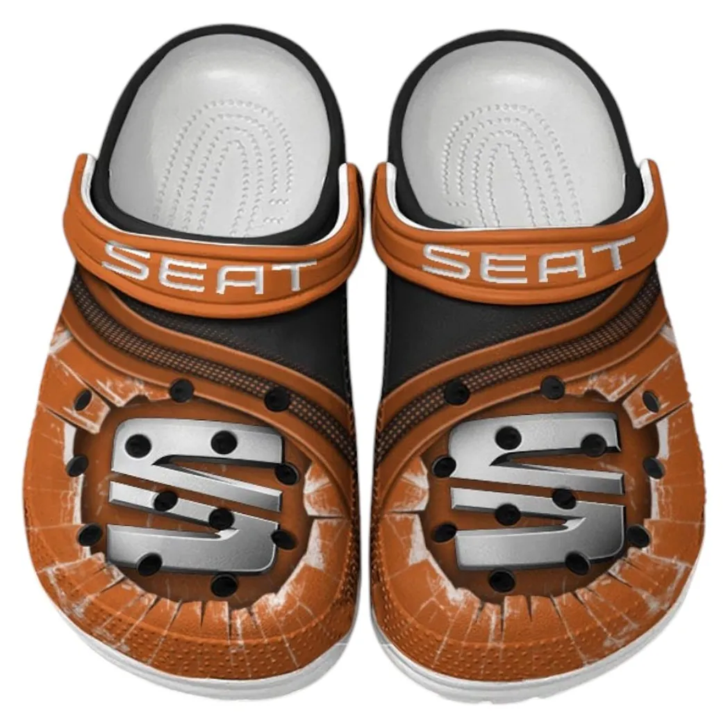Seat Crocs Clogs Men Women, Gift For Seat Fan CAR188032025186 - Orange