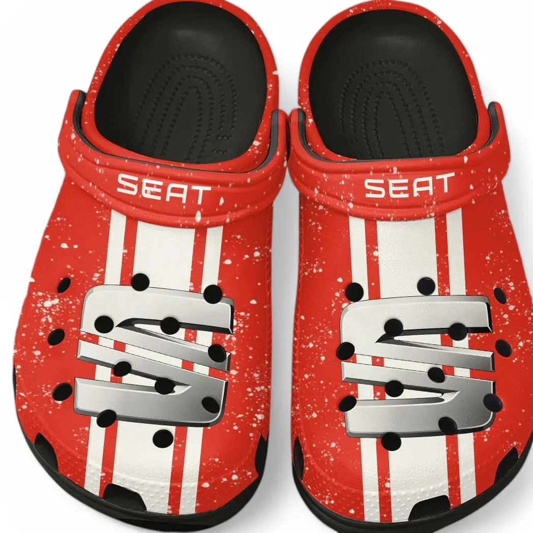 Seat Crocs, Gift For Seat Lovers, Gift For Him, Husband, Boyfriend CAR62022025106 - Black