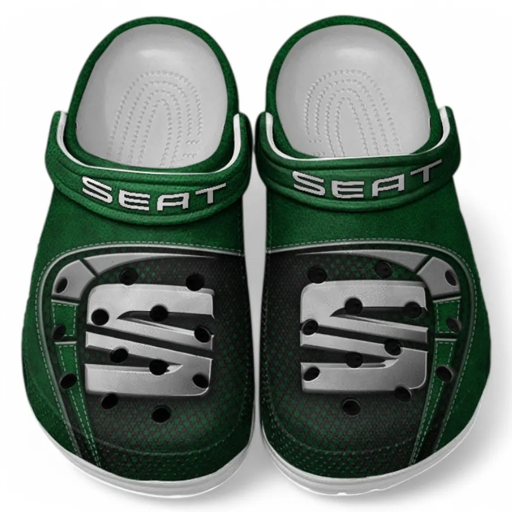 Seat Crocs Sandals For Men Women, Gift For Seat Fan CAR177031425618 - Green