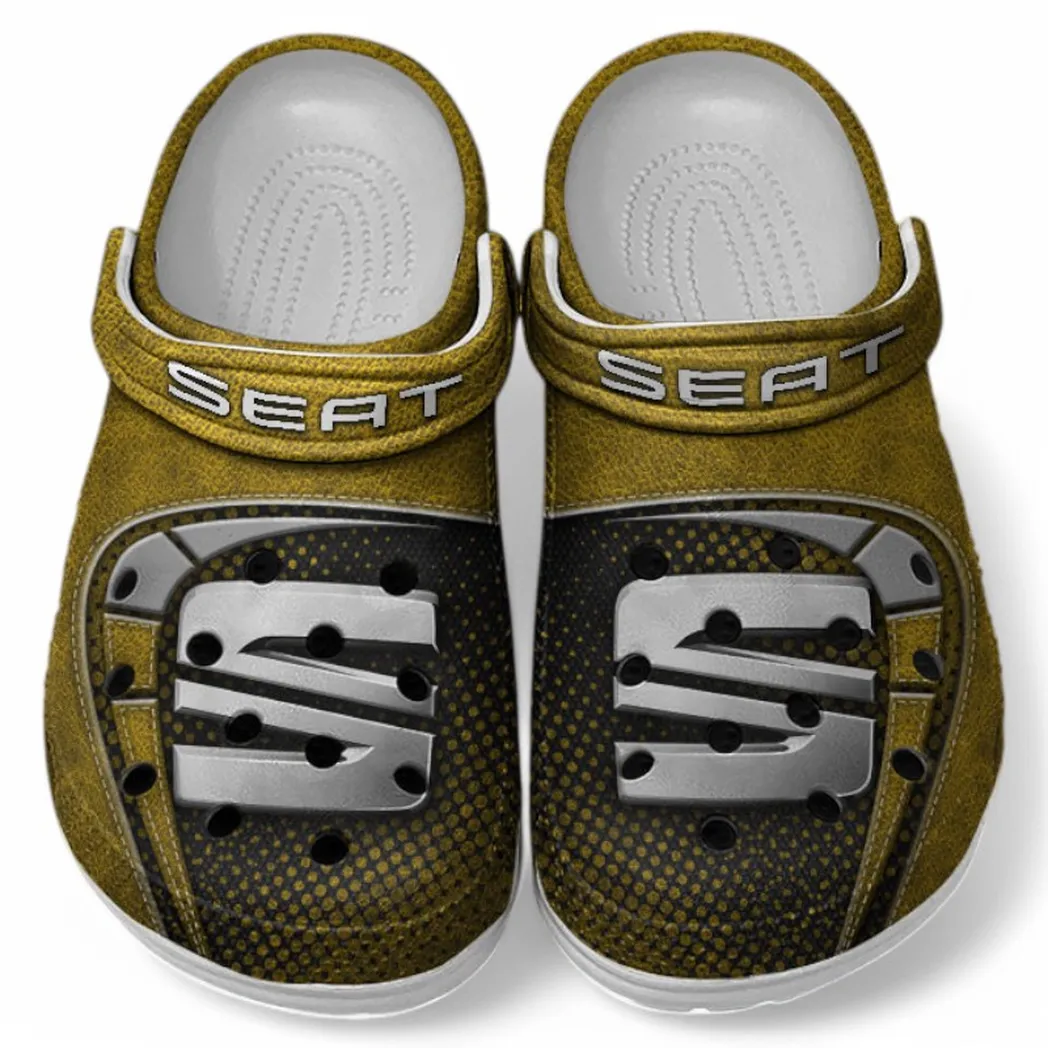 Seat Crocs Sandals For Men Women, Gift For Seat Fan CAR177031425618 - Yellow