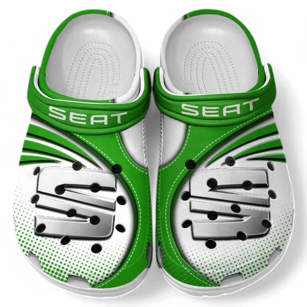 Seat Crocs Sandals For Men Women, Gift For Seat Fan CAR181031525711 - Green