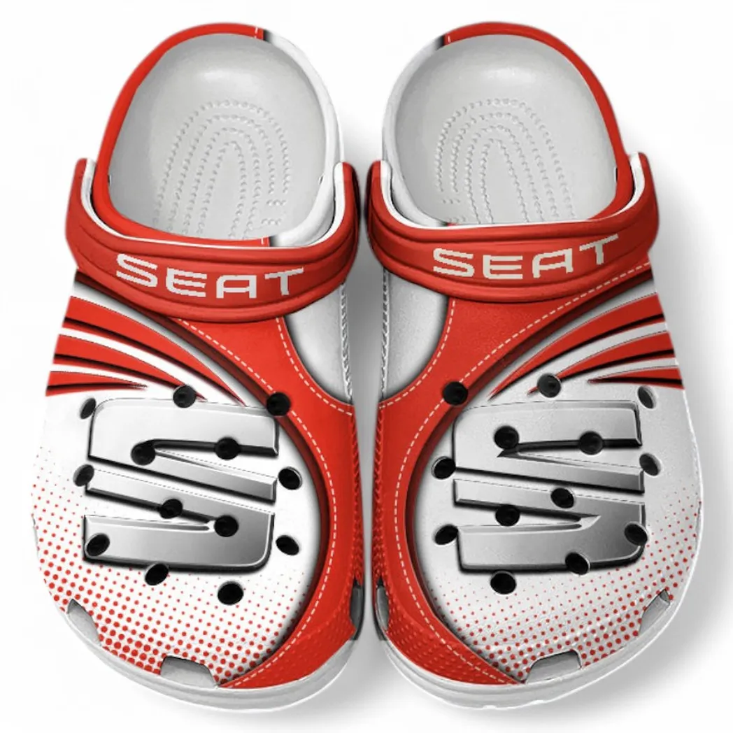 Seat Crocs Sandals For Men Women, Gift For Seat Fan CAR181031525711 - Red
