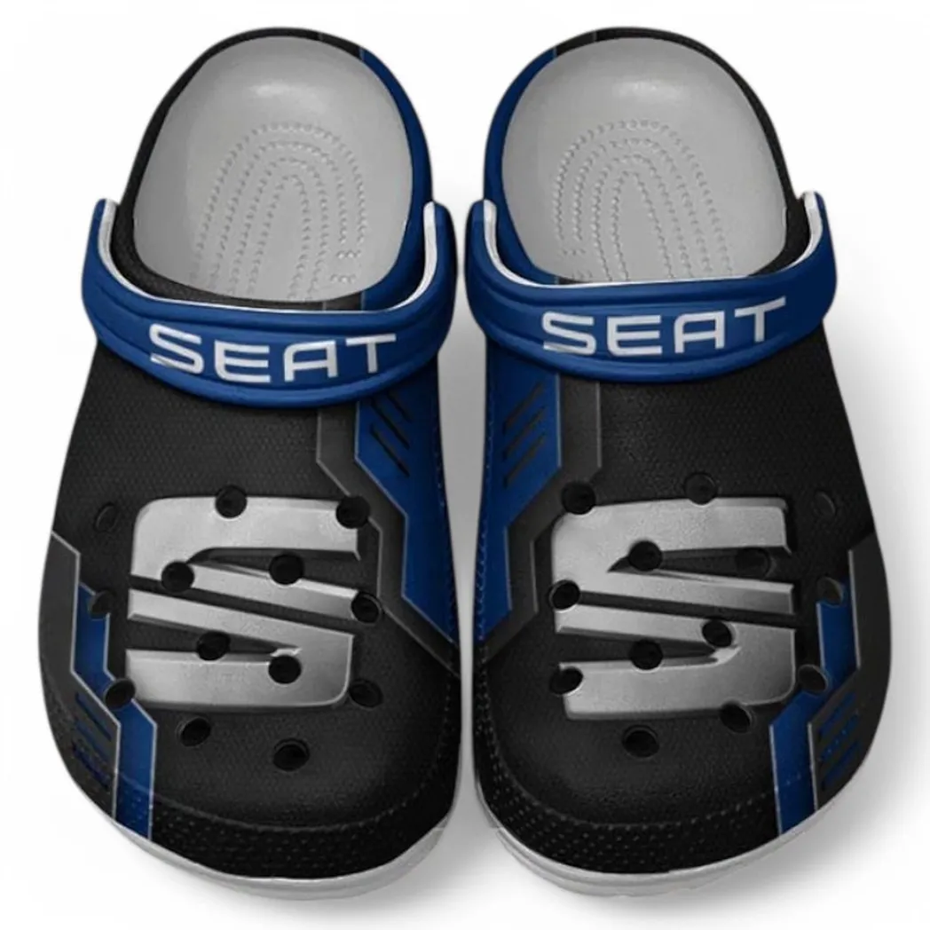 Seat Crocs Shoes, Clogs Men Women, Gift For Seat Fan CAR185031525278 - Blue