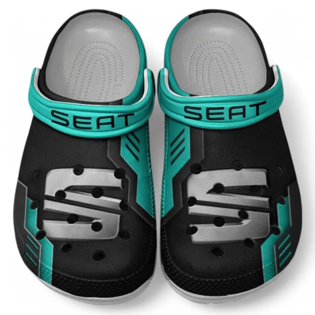 Seat Crocs Shoes, Clogs Men Women, Gift For Seat Fan CAR185031525278 - Cyan
