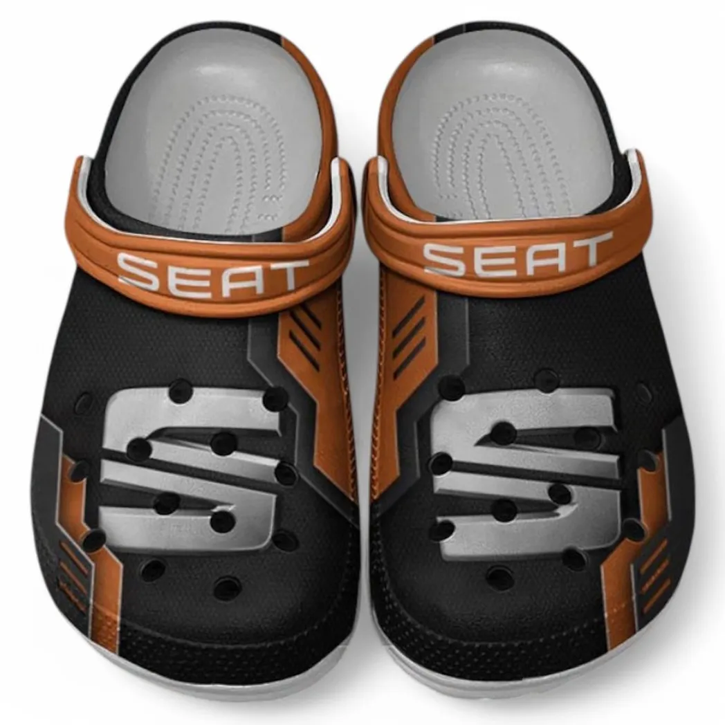 Seat Crocs Shoes, Clogs Men Women, Gift For Seat Fan CAR185031525278 - Orange